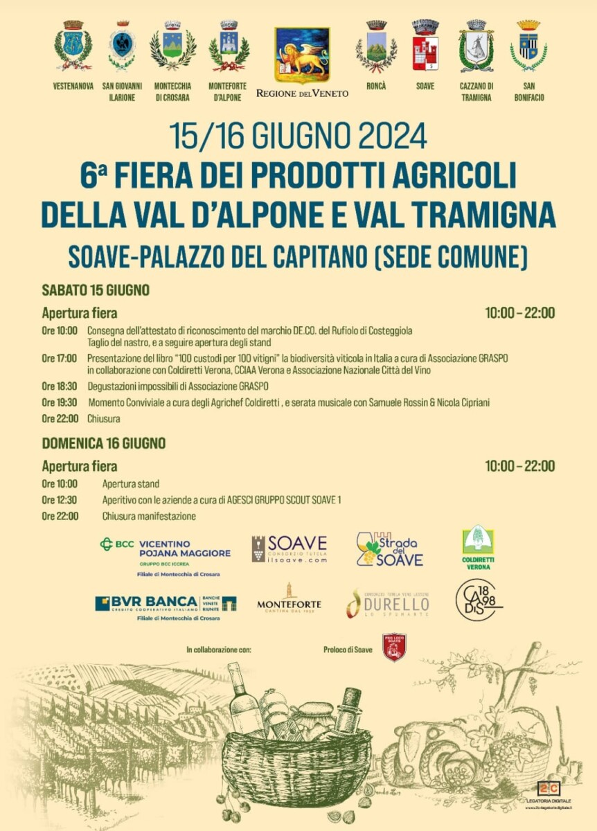 Read more about the article 6^ Fiera dei Prodotti Agricoli della Val d’azione e della Val Tramigna.